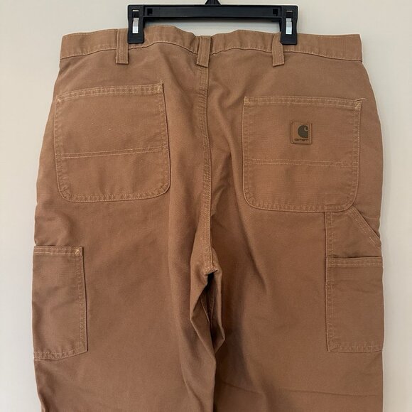 Lot 2 Pair Carhartt Navy Blue & Brown Canvas Work Pants Men 36/34 Dungaree - Picture 12 of 12